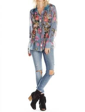 NEW ARATTA countess margaret shirt in state blue